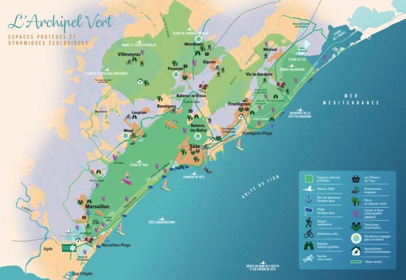 Carte des espaces protégés