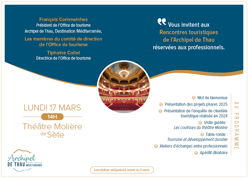 Rencontres touristiques Archipel de Thau