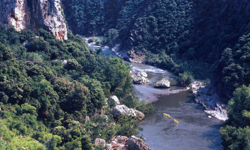 ASC - Roquebrun - Canoe - Grandeur Nature - Courbe de l'Orb vue d'en haut