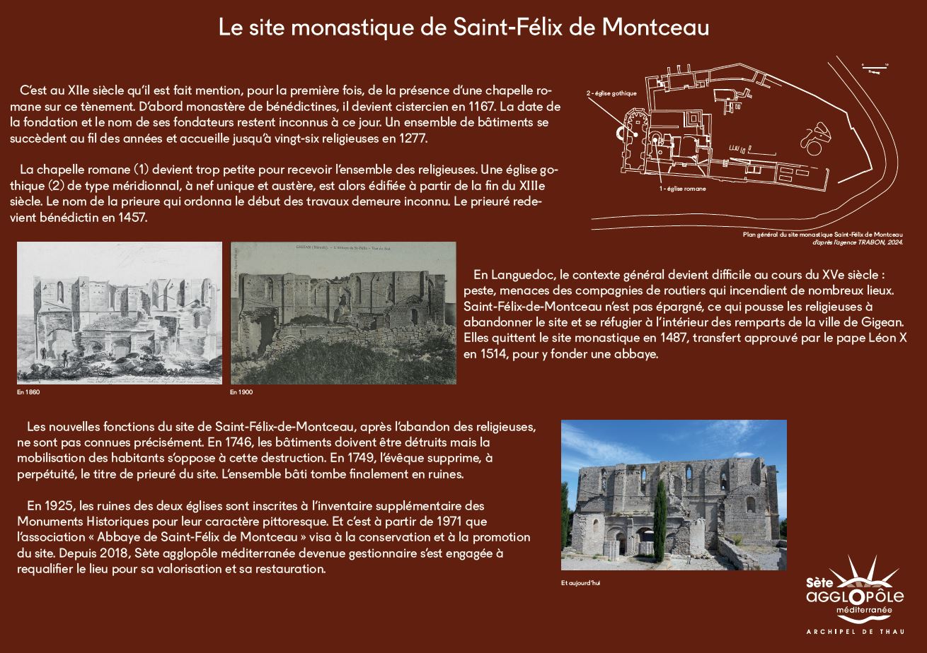 Panneau 1 Abbaye Saint Felix Montceau