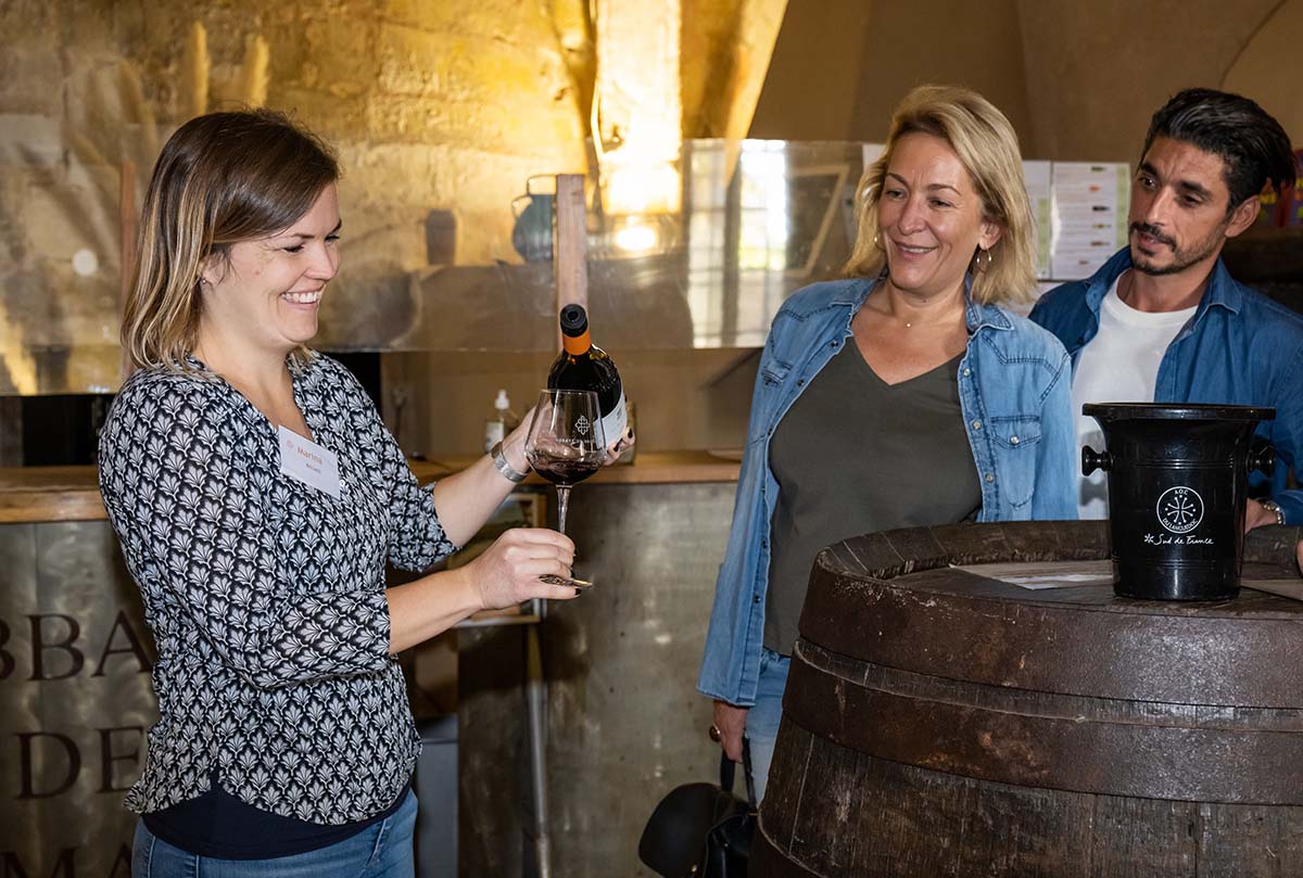Dégustation des vins de l'abbaye de Valmagne