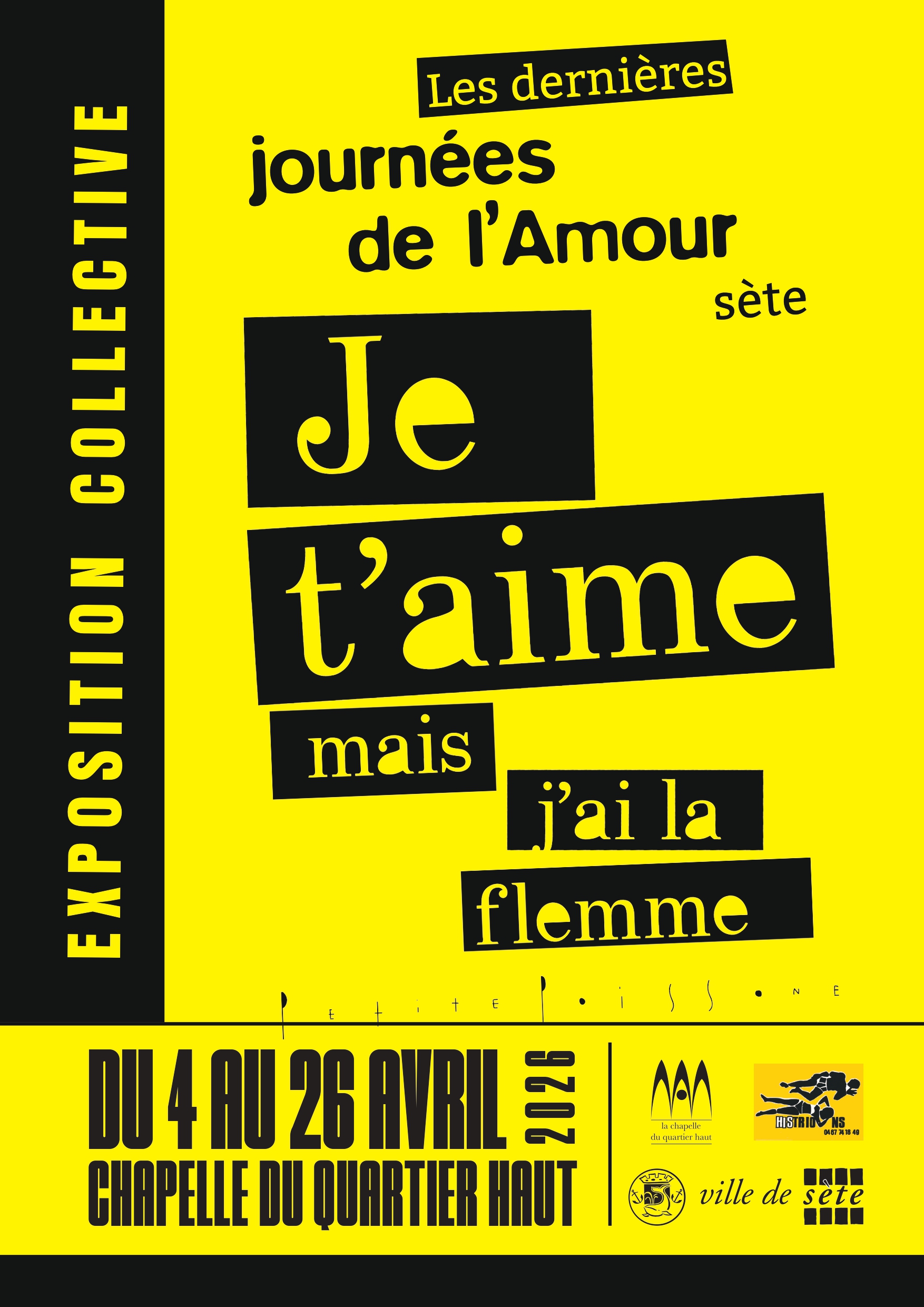 LES JOURNÉE DE L'AMOUR "JE T'AIME MAIS J'AI LA FLEMME"