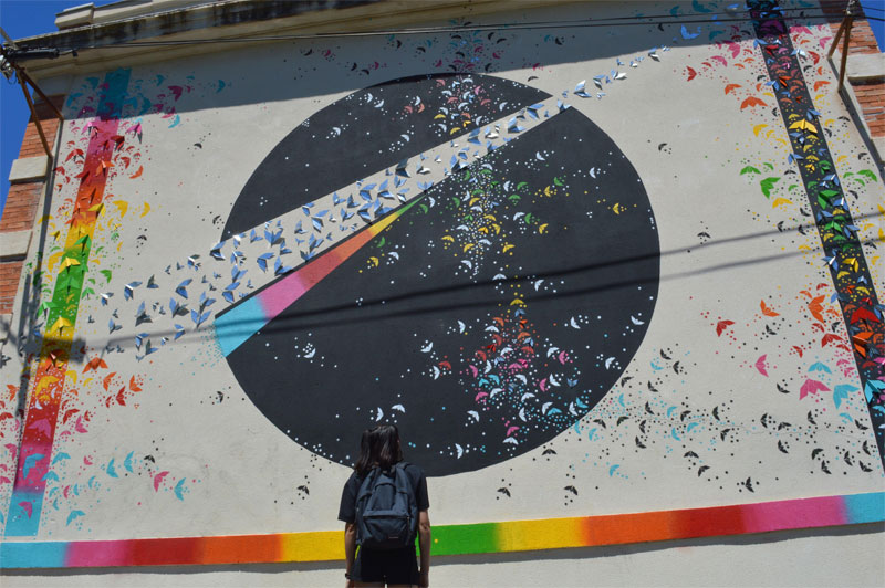 musée ciel ouvert street art urbain fresque Hérault Languedoc Occitanie  Maco mademoiselle maurice art culture - © Lucia Caravano