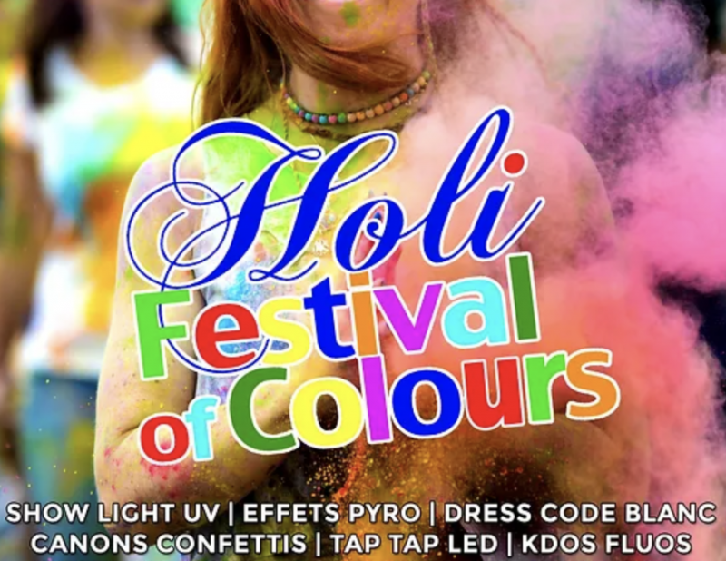 FÊTE LOCALE : SOIRÉE HOLI FESTIVAL DES COULEURS