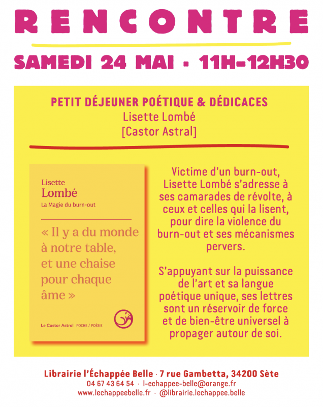 20 ANS DE L'ÉCHAPPÉE BELLE : RENCONTRE POÉSIE AVEC LISETTE LOMBÉ