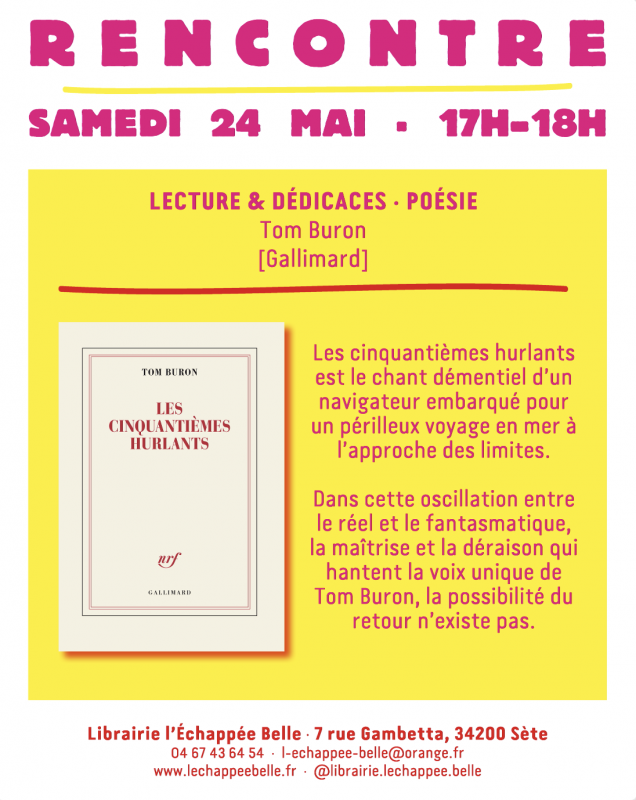 20 ANS DE L'ÉCHAPPÉE BELLE : RENCONTRE POÉSIE AVEC TOM BURON