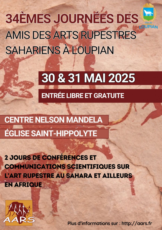 34ÈMES JOURNÉES DES AMIS DES ARTS RUPESTRES SAHARIENS