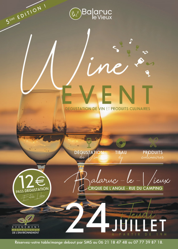 5E ÉDITION DU WINE EVENT : DÉGUSTATION DE VIN ET PRODUITS CULINAIRES