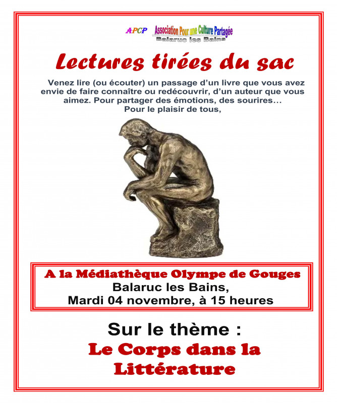 affiche Lectures tirées du sac le corps dans la littérature.jpg
