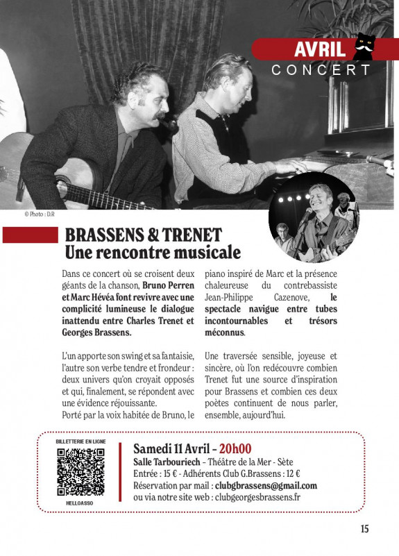 BRASSENS & TRENET – LA RENCONTRE MUSICALE