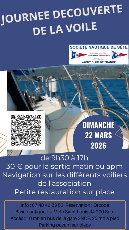 AFFICHE SORTIE DECOUVERTE - © SOCIETE NAUTIQUE DE SETE AFFICHE SORTIE DECOUVERTE