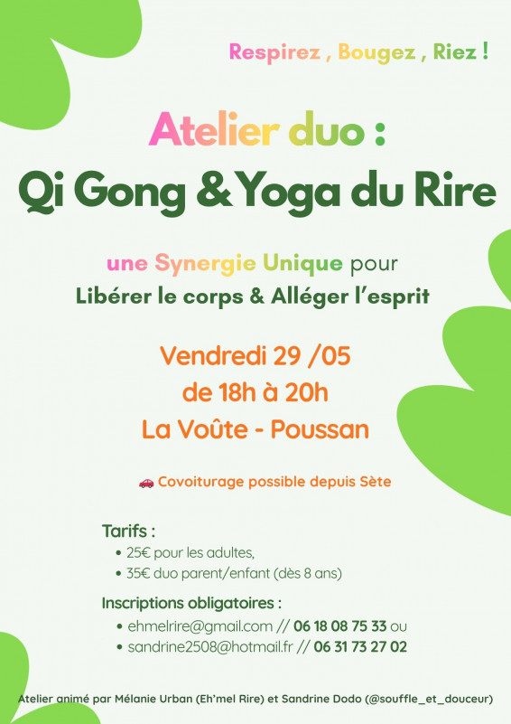 ATELIER DUO  : QI GONG & YOGA DU RIRE