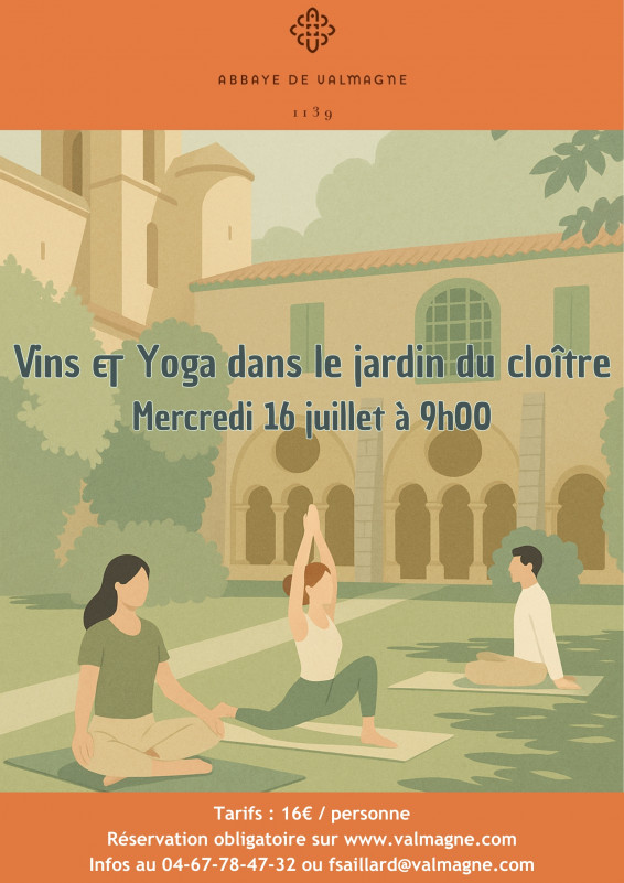 ATELIER : VINS ET YOGA DANS LE JARDIN DU CLOÎTRE