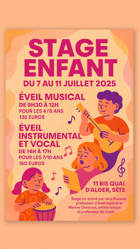 STAGE D'ÉVEIL MUSICAL