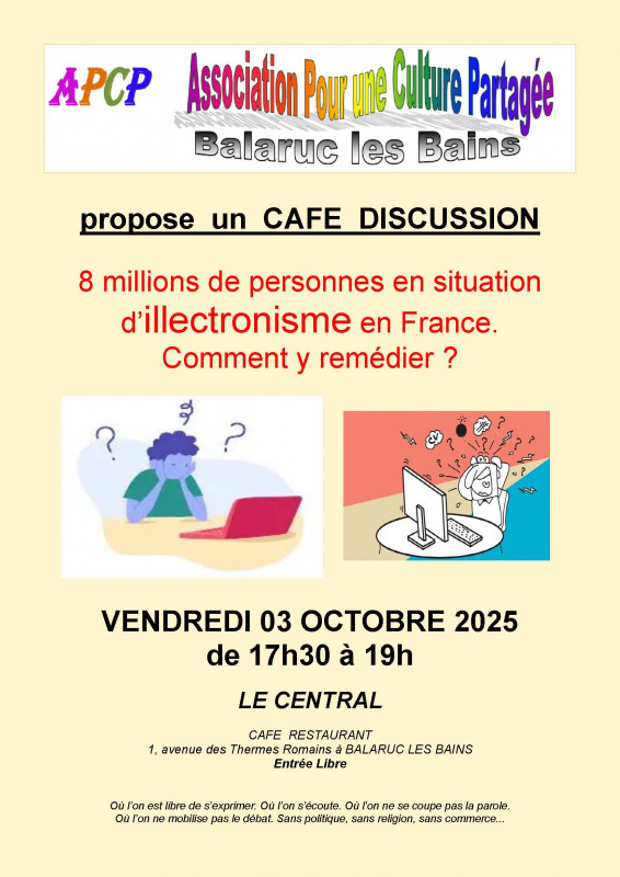 CAFÉ DISCUSSION : L'ILLECTRONISME