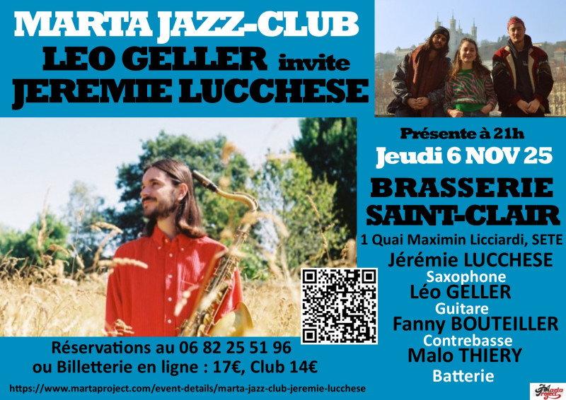 CONCERT JAZZ-CLUB : JÉRÉMIE LUCCHESE - © Marta Project CONCERT JAZZ-CLUB : JÉRÉMIE LUCCHESE