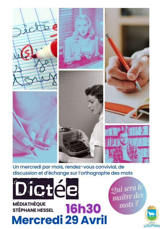 Dictée_Avril 2026.jpg - © Médiathèque Agglopole Dictée_Avril 2026.jpg