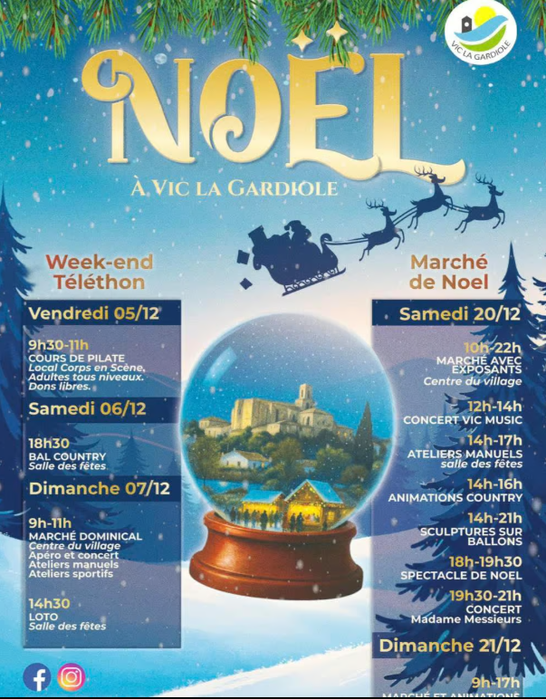 EN ROUTE VERS NOËL A VIC-LA-GARDIOLE