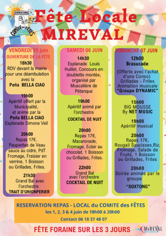 FÊTE LOCALE DE MIREVAL - © VILLE DE MIREVAL FÊTE LOCALE DE MIREVAL