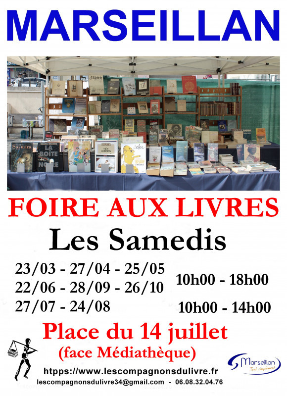 FOIRE AUX LIVRES DE MARSEILLAN Du 27 avr au 26 oct 2024