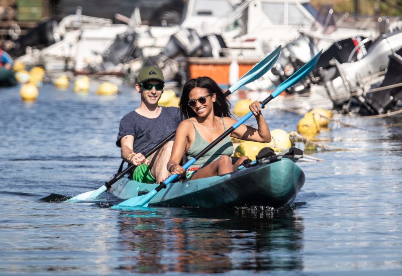 Kayak sur la lagune de Thau