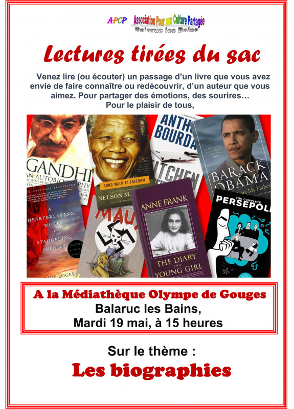 LECTURES TIRÉES DU SAC