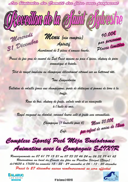 r-veillon-de-la-saint-sylvestre-comite-des-fetes-balaruc-les-bains-18051521 - © Comité des Fêtes r-veillon-de-la-saint-sylvestre-comite-des-fetes-balaruc-les-bains-18051521