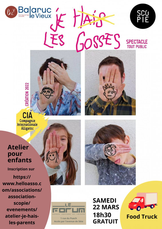 SPECTACLE-ATELIER : JE HAIS LES GOSSES