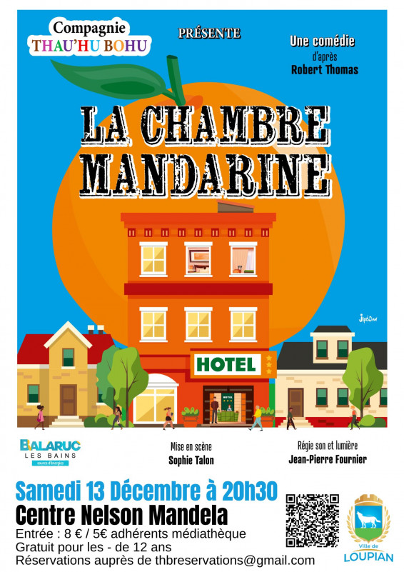 THÉÂTRE : LA CHAMBRE MANDARINE - © Service Culture de Balaruc-les-Bains THÉÂTRE : LA CHAMBRE MANDARINE