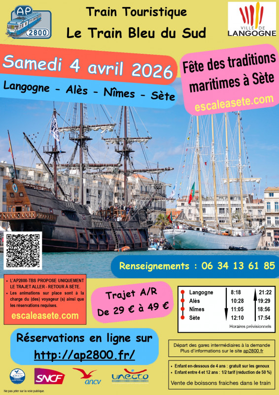 VENEZ À ESCALE À SÈTE EN TRAIN TOURISTIQUE